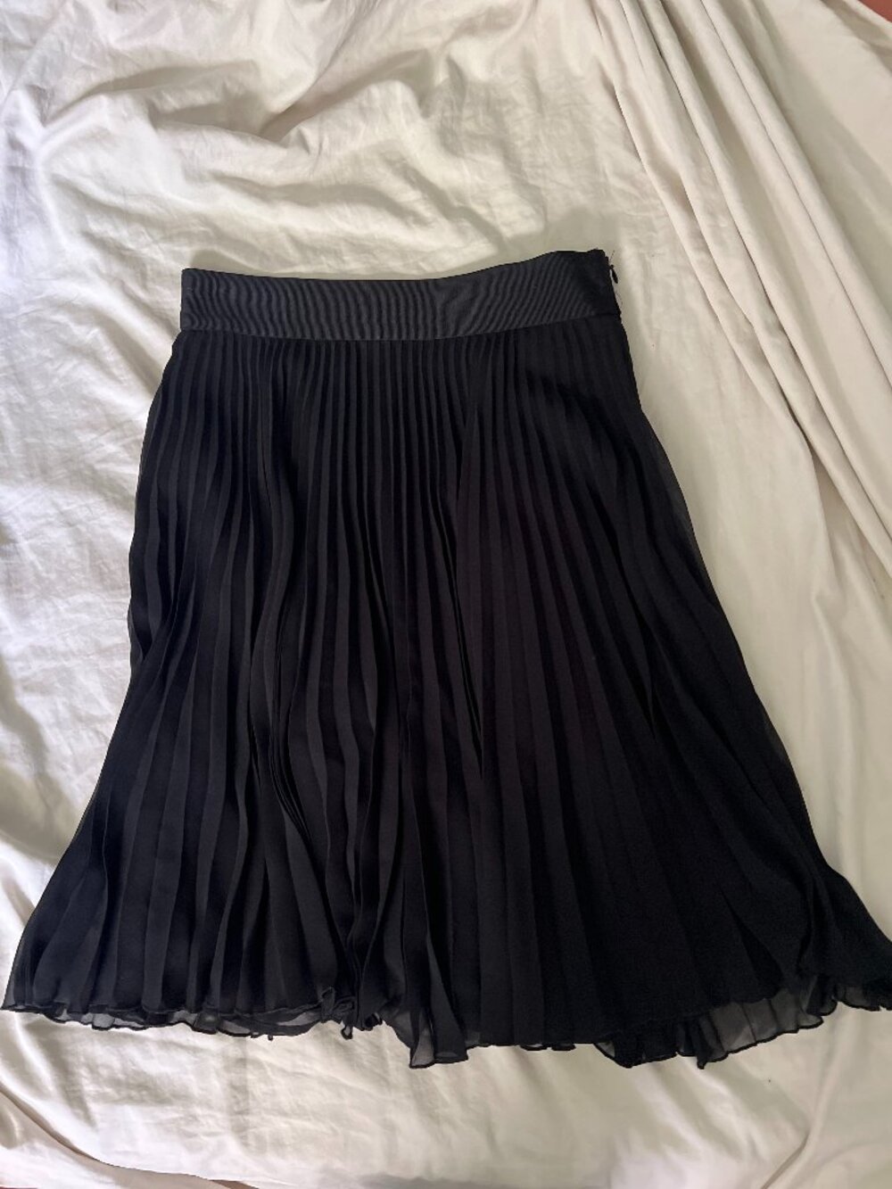 Weill black pleated midi skirt